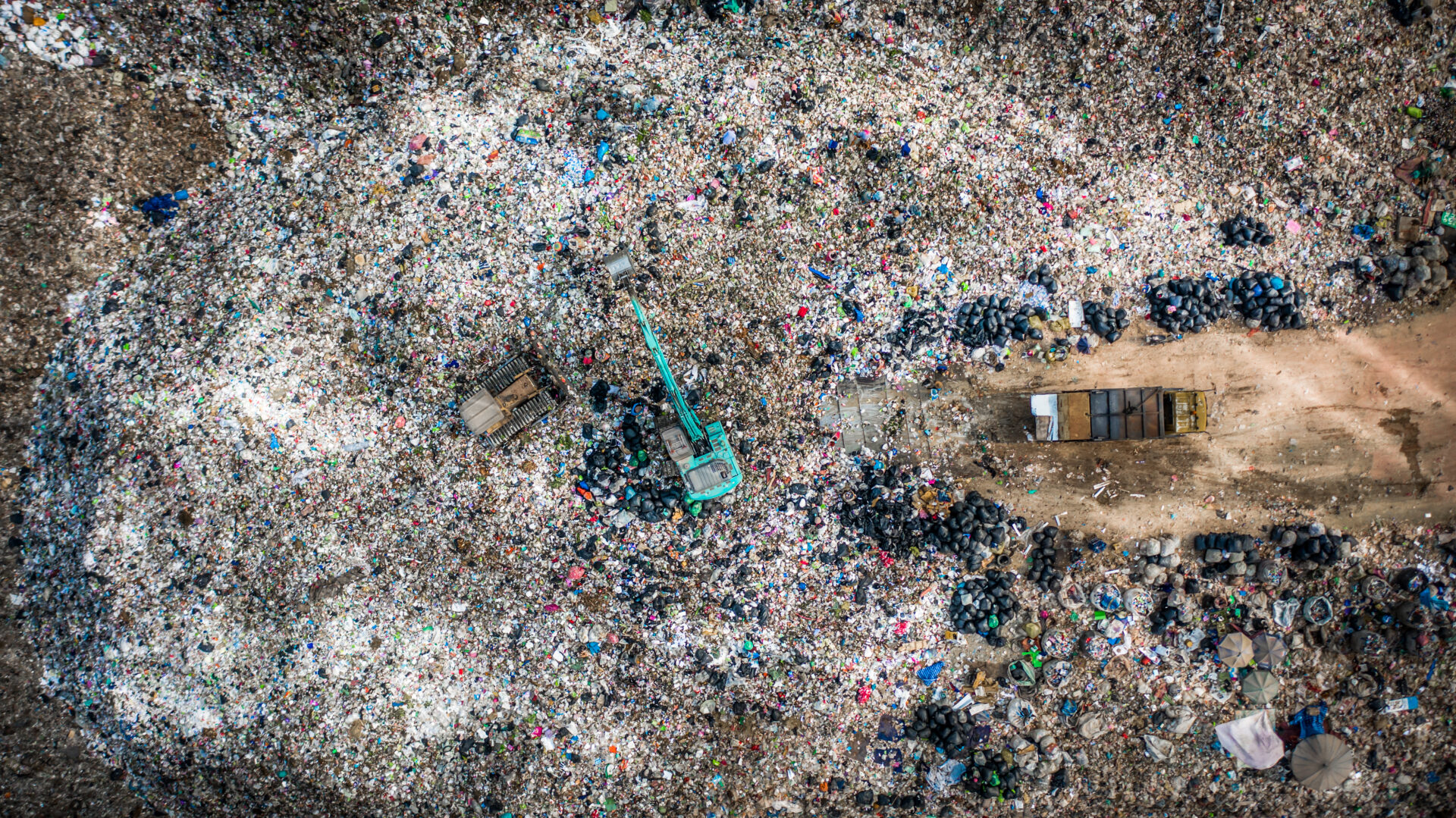 arial view of landfill.