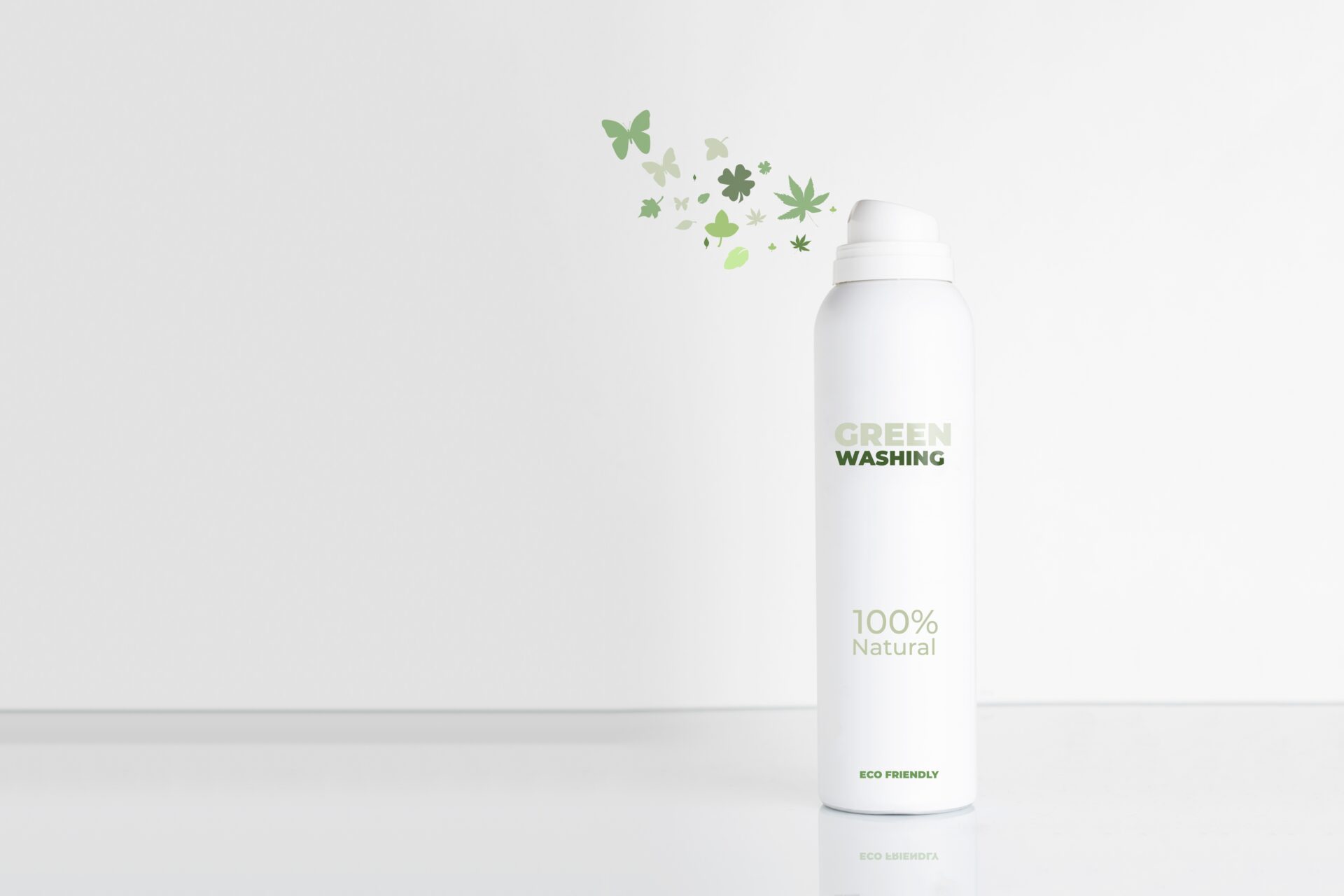 Greenwashing,Concept:,Deodorant,Bottle,Decorated,To,Look,Environmentally,Friendly