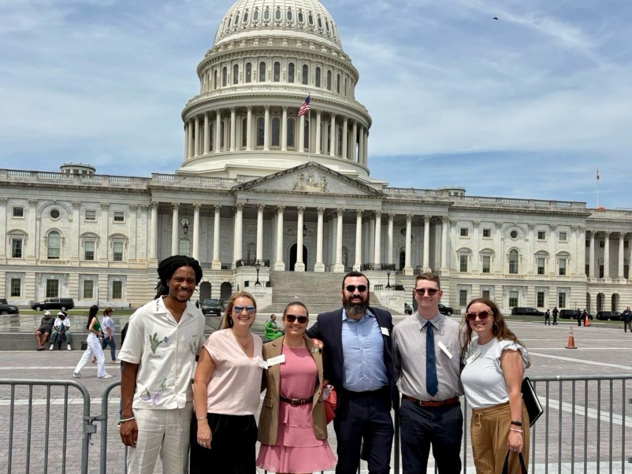 Group of environmental advocates in front of U.S. Capitol