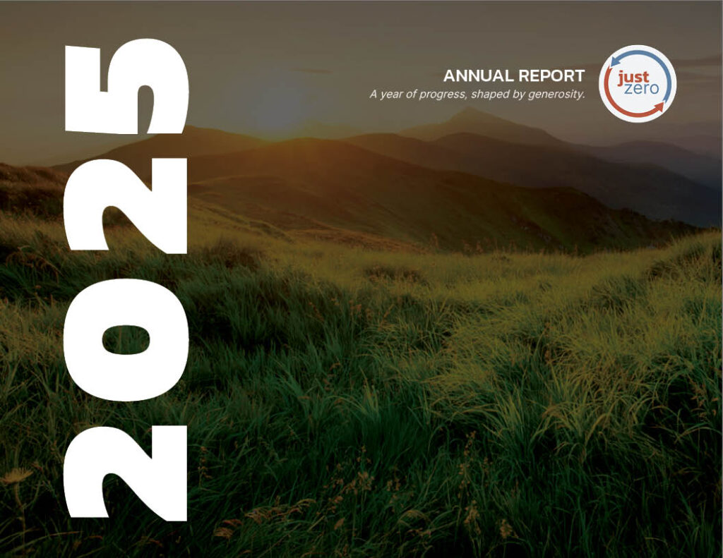 2025 Annual Financial Report Cover Sun setting over mountains